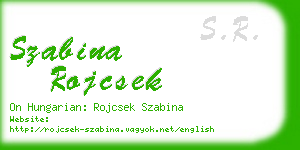 szabina rojcsek business card